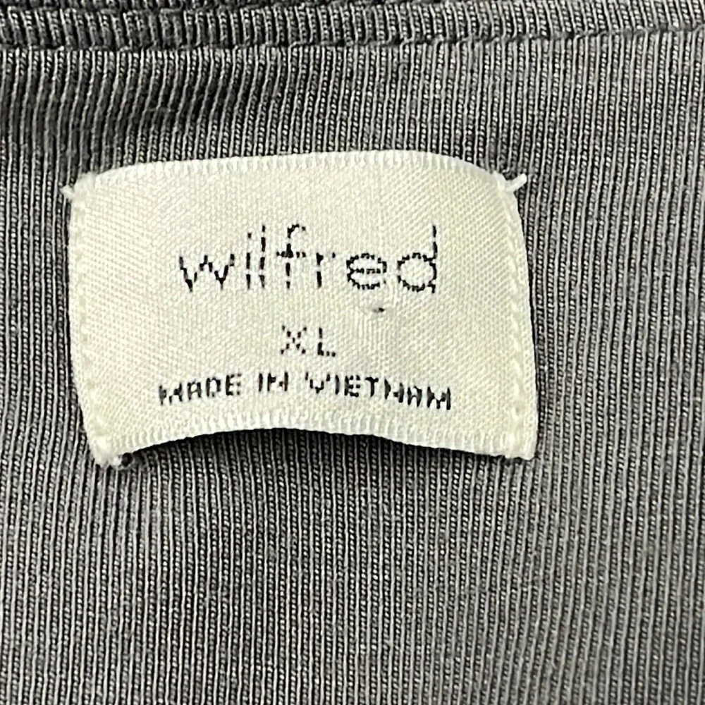 ARITZIA WILFRED Market Jumpsuit Grey Crop Wide-Leg Straight Neck Jersey Knit XL - Picture 5 of 16
